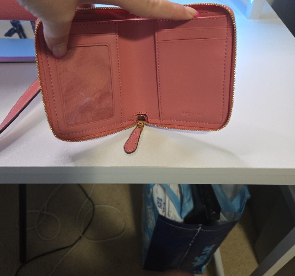 Coach Pink Dempsey 22 nwot Signature Stripe Satchel with Crossbody Strap - Picture 9 of 14
